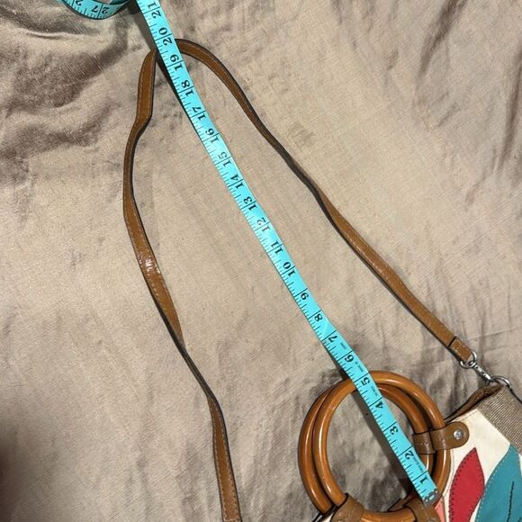 Felix Brand Tropical Patchwork Wooden Handle Bag - Picture 7 of 7